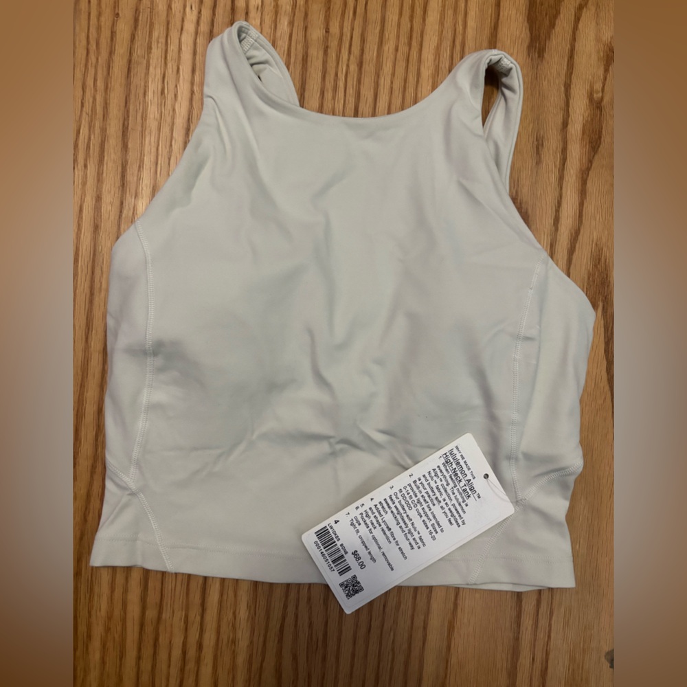 Cream Lululemon Align High Neck Tank - NWT, Size 4